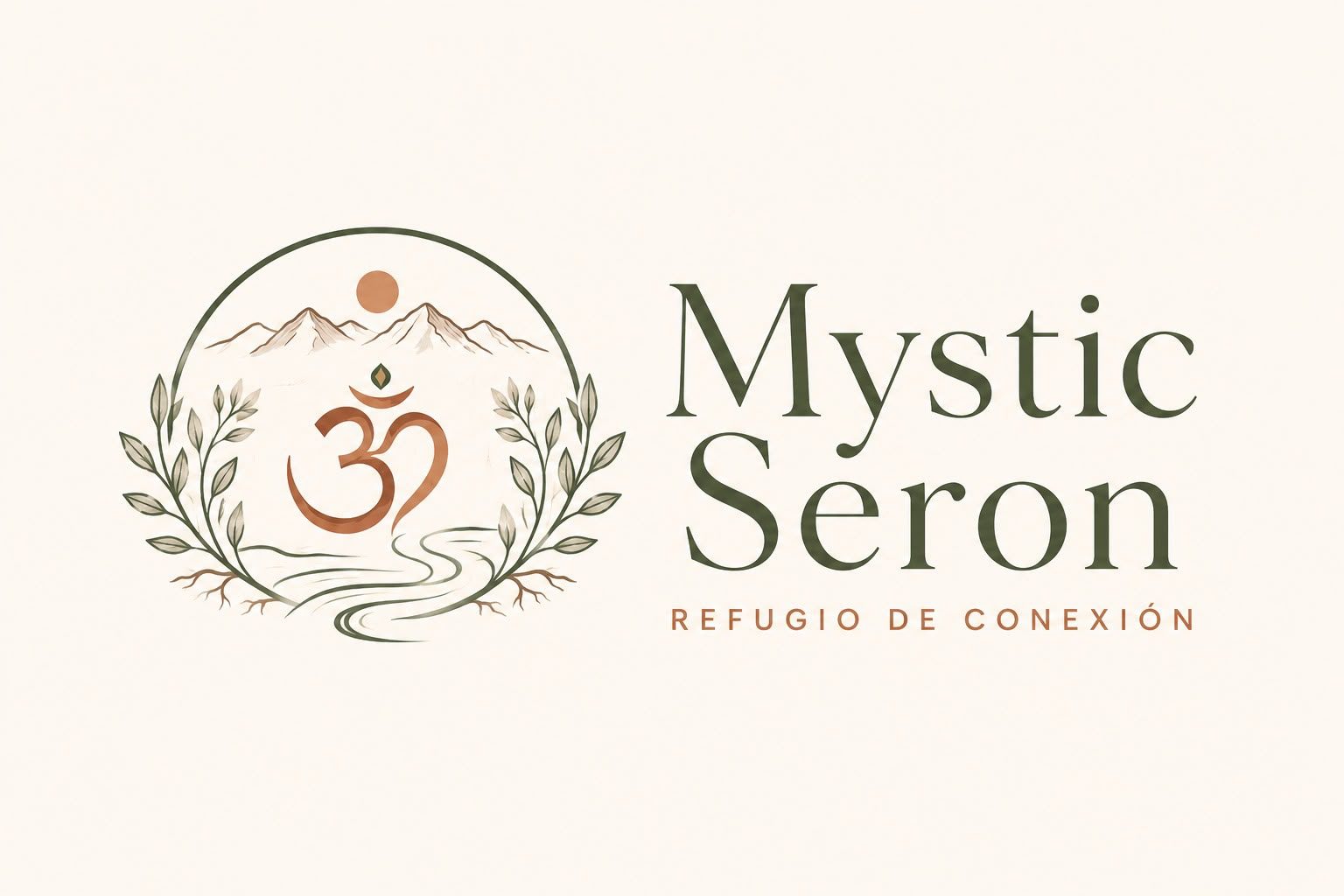 Logo horizontal de Mystic Seron, refugio de conexión